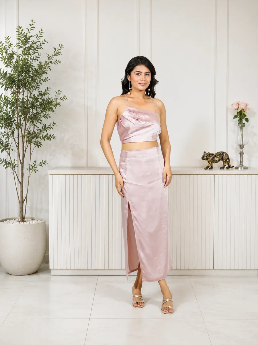 Blush Satin Luxe Co-ord Set — thumbnail 3