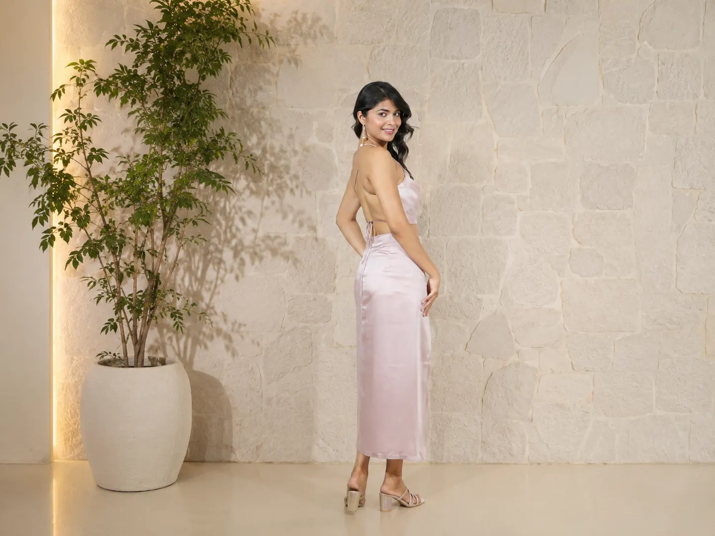 Blush Satin Luxe Co-ord Set — thumbnail 3