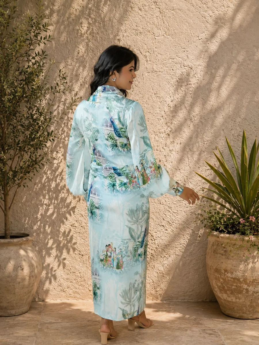 Botanical Luxe Printed Shirt Dress — thumbnail 3